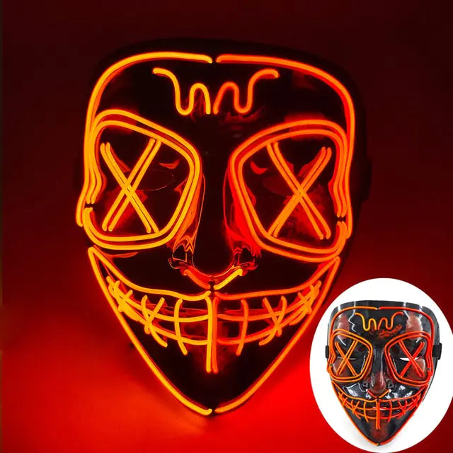 Wireless Halloween LED Purge Mask