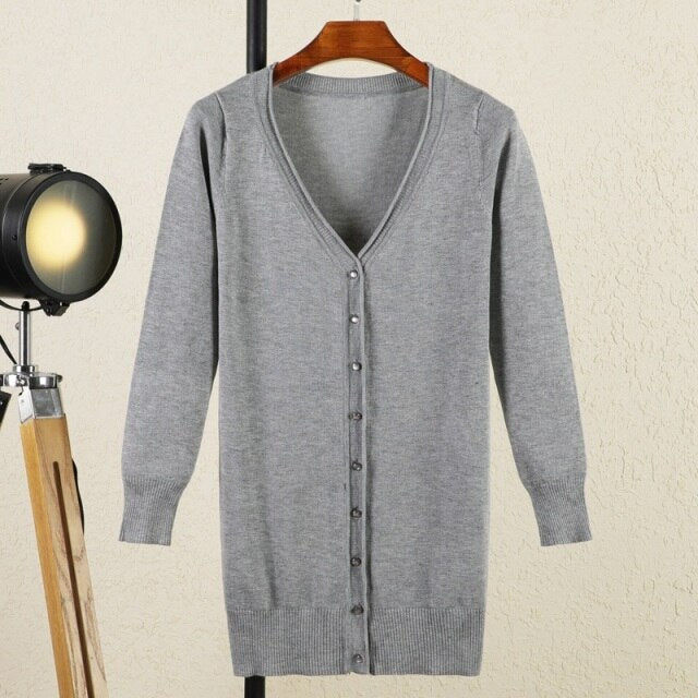 V-neck Woman Cardigan