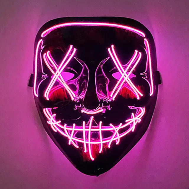 Wireless Halloween LED Purge Mask