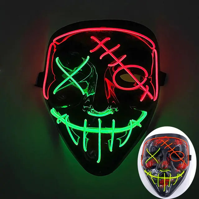 Wireless Halloween LED Purge Mask