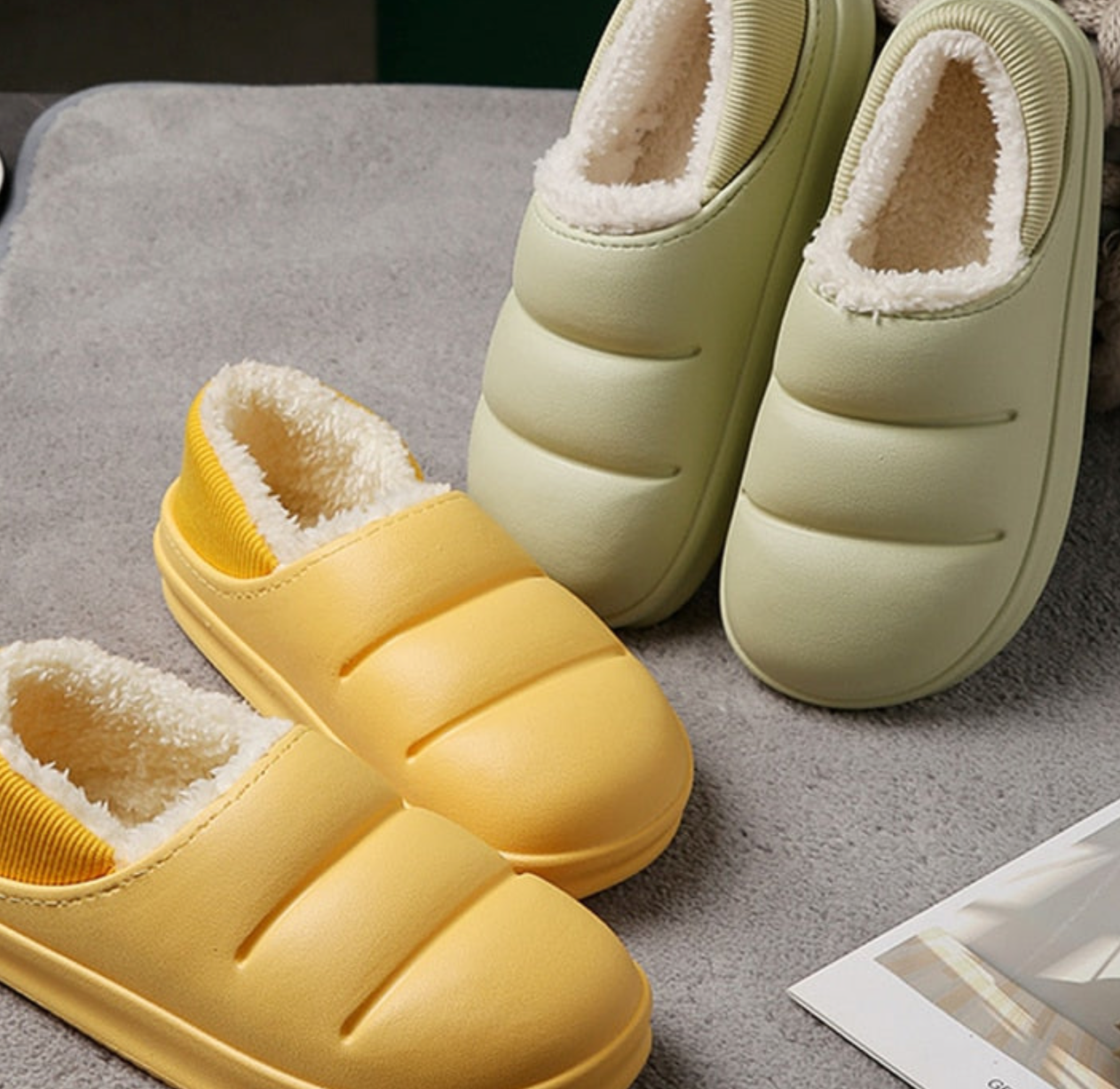 Waterproof Warm Fur Slippers