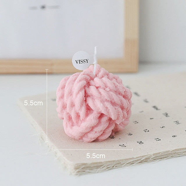 Creative Handmade Wool Ball Candle