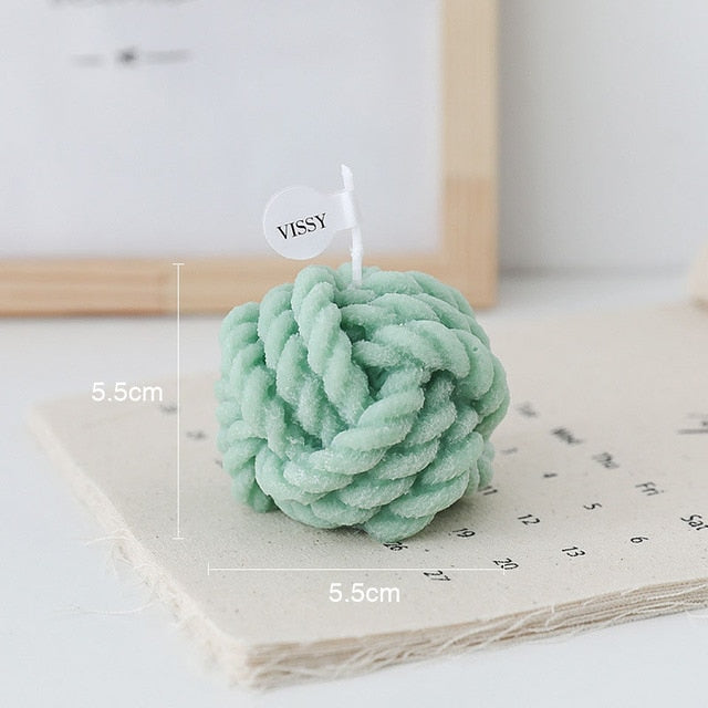 Creative Handmade Wool Ball Candle