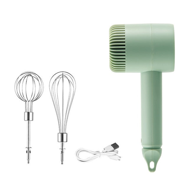 2022 New Wireless Portable Electric Food Mixer Hand Blender 3 Speeds High Power Dough Blender Egg Beater Hand Mixer