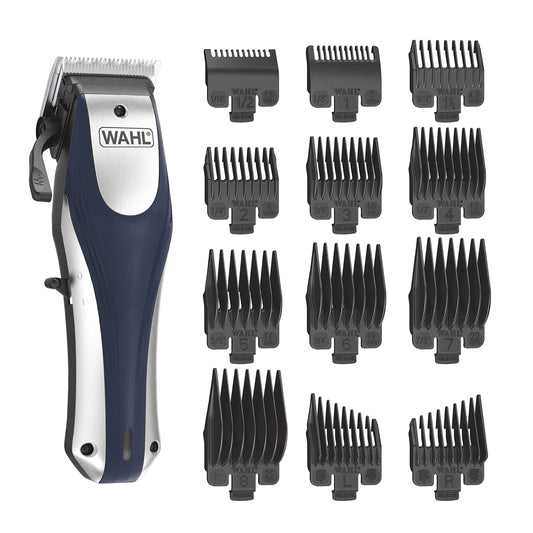 Wahl Lithium Ion Pro Rechargeable Cordless Hair Clippers for Men, Woman, & Children with Smart Charge Technology for Convenient at Home Haircutting - Model 79470 Sliver 22 Piece Set