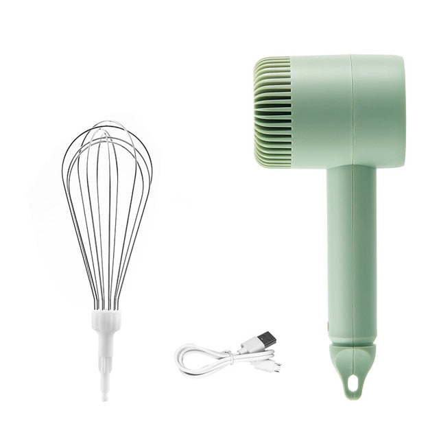 2022 New Wireless Portable Electric Food Mixer Hand Blender 3 Speeds High Power Dough Blender Egg Beater Hand Mixer