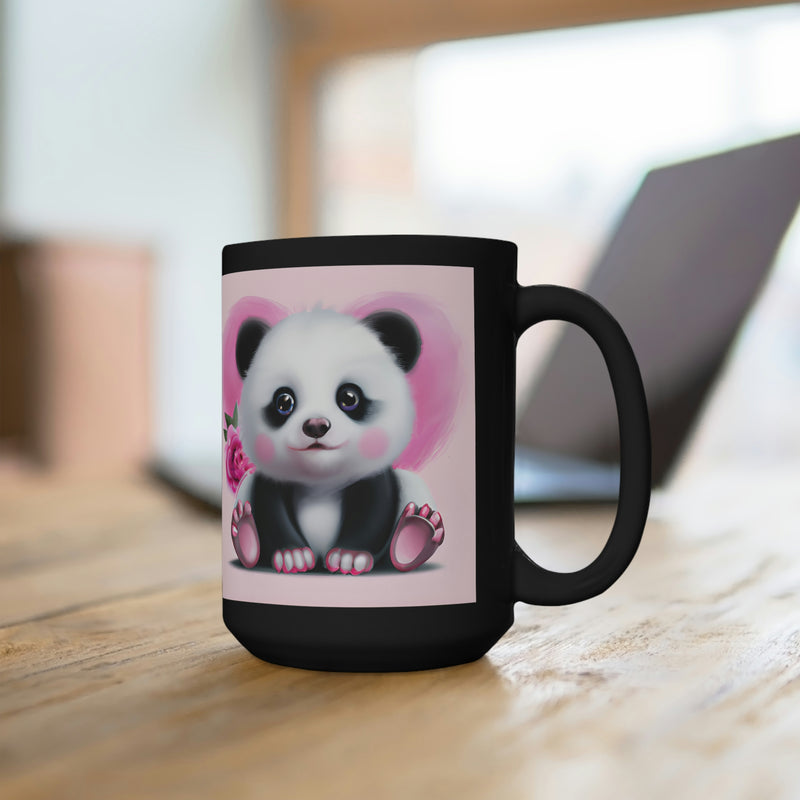 Fluffy Baby Panda Valentine's Graphic