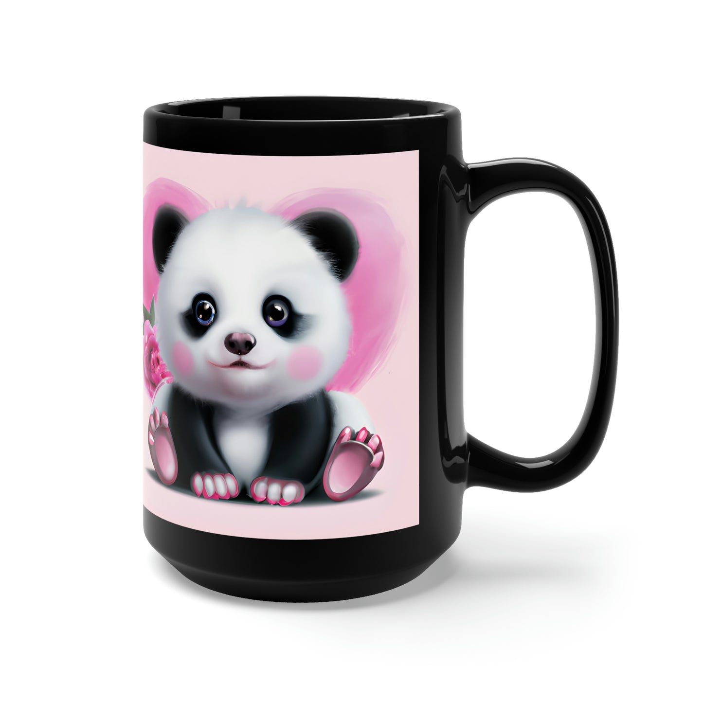 Fluffy Baby Panda Valentine's Graphic