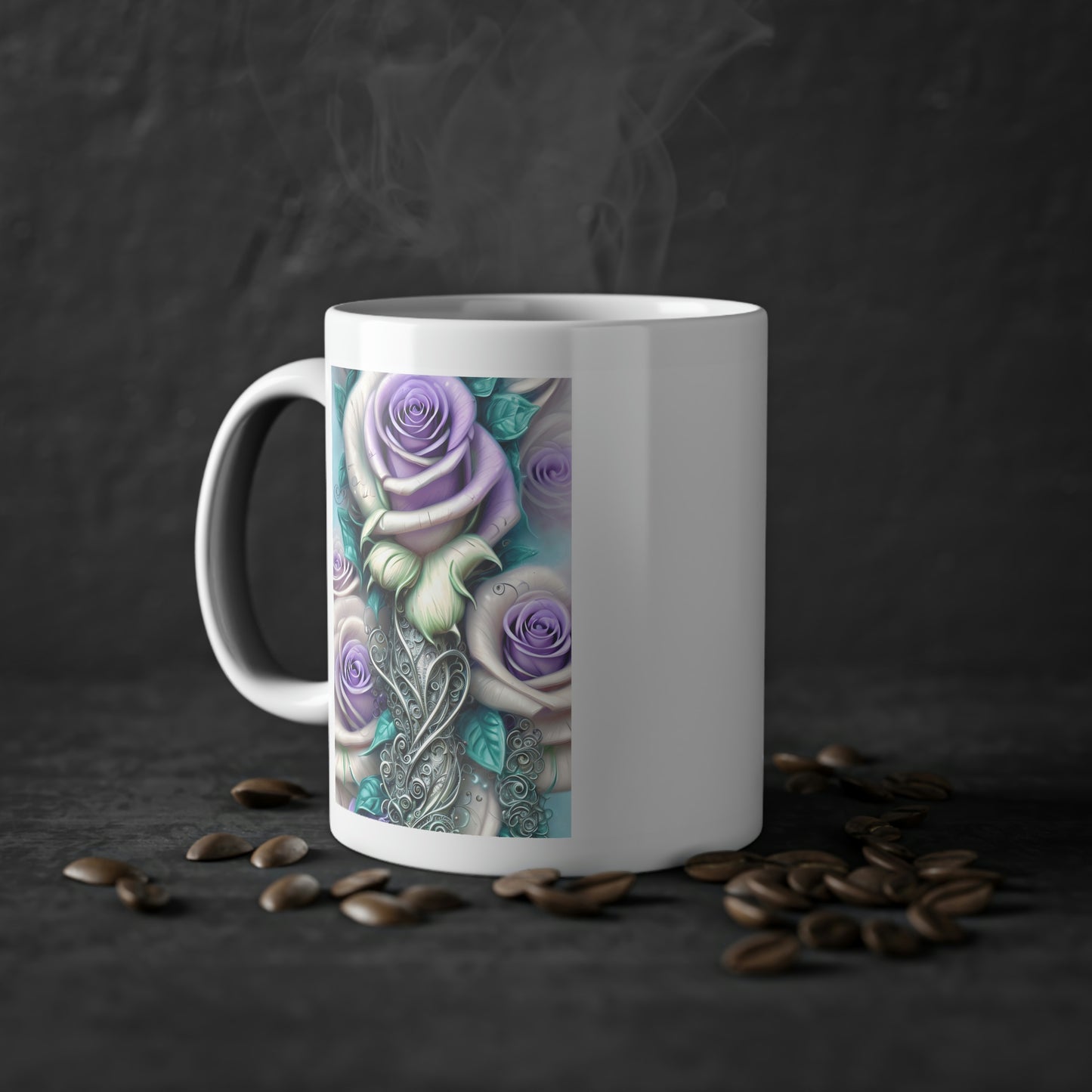 Purple Flower Mug